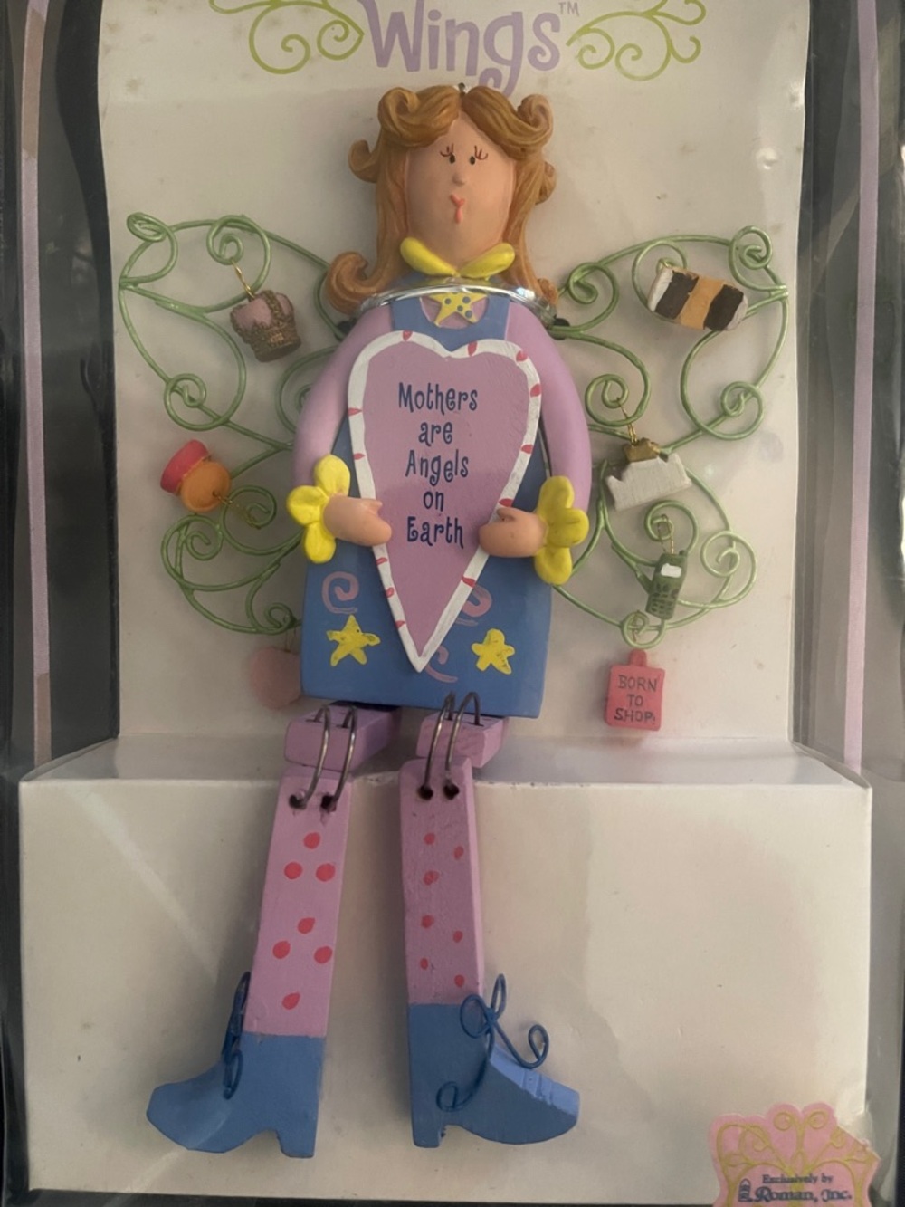 NWT Charming Wings “Mothers are Angels on Earth” Hand Painted Angel Collectible